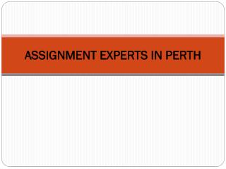 Assignment experts in Perth