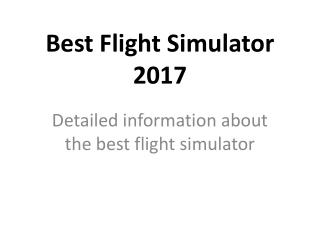 Best Flight Simulator