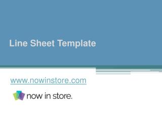 Line Sheet Template - www.nowinstore.com