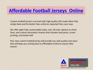 Affordable Football Jerseys Online