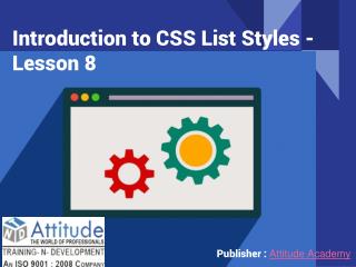 Introduction to CSS List Styles - Lesson 8