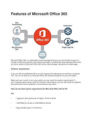 Features of Microsoft Office 365