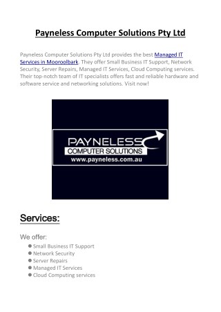 Payneless Computer Solutions Pty Ltd