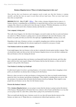 Business litigation lawyer When is it indeed important to hire one?