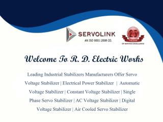 Servo Voltage Stabilizer Manufacturers