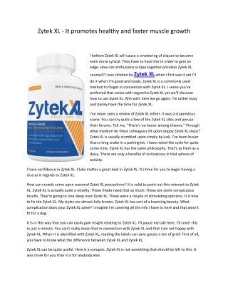 Zytek XL - It enhances blood circulation in body