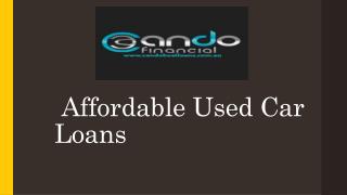 Affordable Used Car Loans