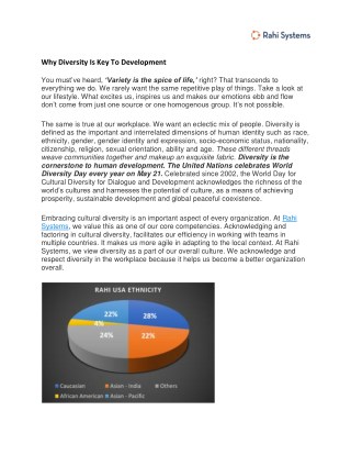 Workforce Diversity is Key to Development