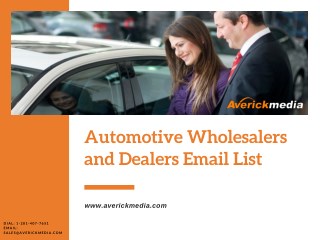 Automotive Wholesalers and Dealers Email List