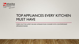 Top Appliances Every Kitchen Must Have