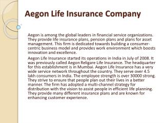 Aegon Life Insurance Company