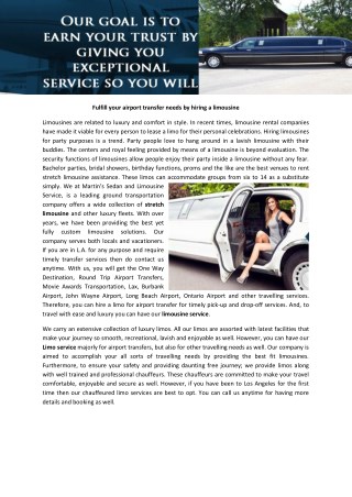 Sedan service