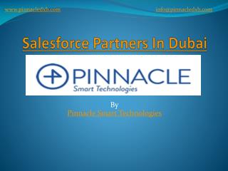 Salesforce Partners in Dubai, Salesforce Cloud based CRM | Pinnacle Technologies