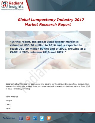 Global Lumpectomy Market Share, Size and Forecast Report 2017