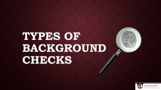 Types of Background Checks