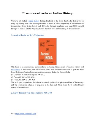 Indian History Books