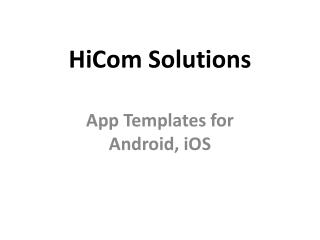 Hicom Solutions