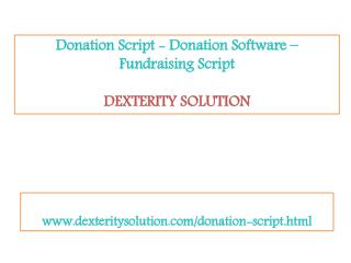 Donation script - fundraising script - Donation software