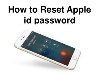 How to reset apple id password 