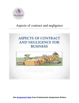 Aspects of contract and negligence