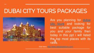 Dubai City Tour Packages
