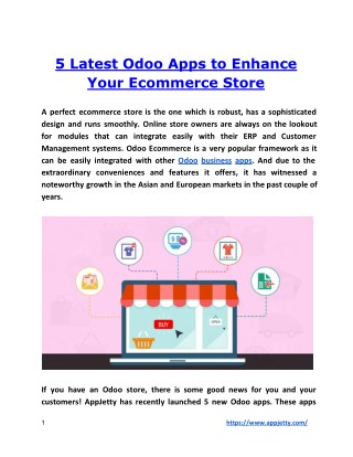 5 Latest Odoo Apps to Enhance Your Ecommerce Store