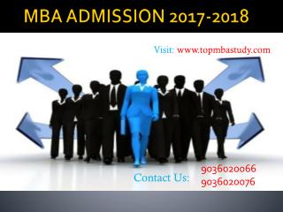 MBA ADMISSION 2017 IN BANGALORE