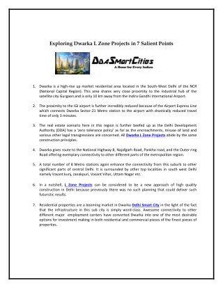 Exploring Dwarka L Zone Projects in 7 Salient Points