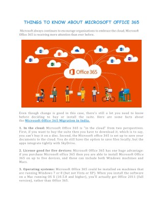 Things To Know About Microsoft Office 365