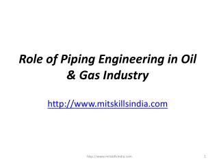 Role of Piping Engineering in Oil & Gas Industry