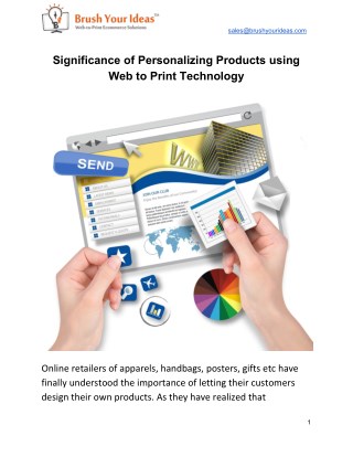 Significance of Personalizing Products using Web to Print Technology