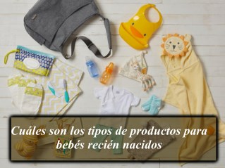 Cuáles son los tipos de productos para bebés recién nacidos