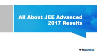 All About JEE Advanced 2017 Results
