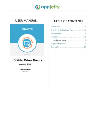 User Manual For Crafito Odoo Theme