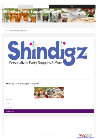 Anniversary Party themes Shindigz