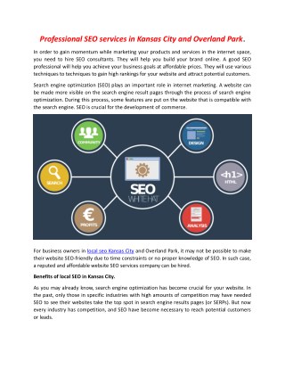 Professional SEO services in Kansas City and Overland Park