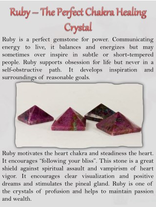 Ruby – The Perfect Chakra Healing Crystal
