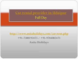 Car Rental Provider in Udaipur Full Day