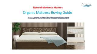 Organic Mattress Buying Guide