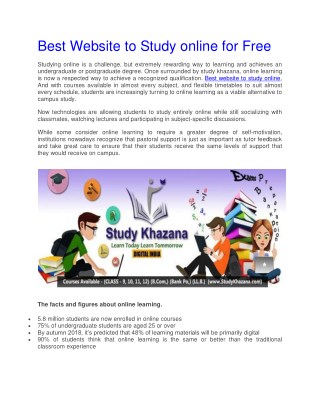 Best Website to Study Online for Free