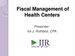 Fiscal Management of Health Centers