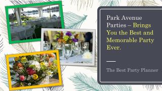 Park Avenue Parties – Brings You the Best and Memorable Party Ever