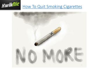 How To Quit Smoking Cigarettes