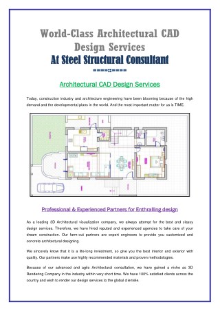 World Class Architectural CAD Design Services