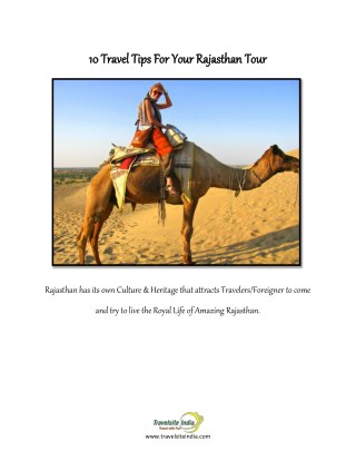 10 Things To Keep In Mind In Rajasthan Tour – Travelsite India