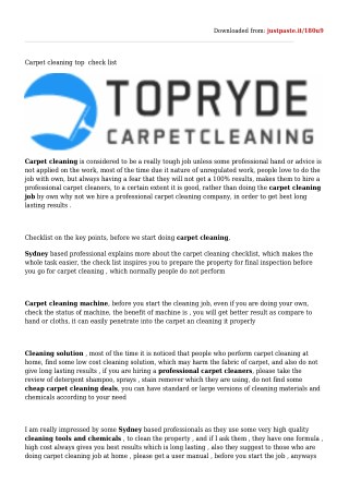 Carpet cleaning Sydney