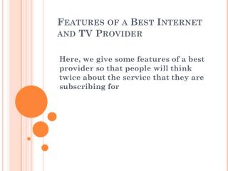 best internet and tv provider