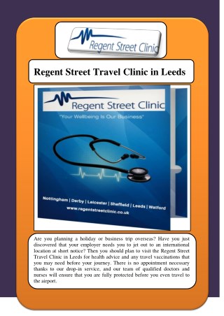 Travel Clinic in Leeds