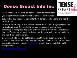 Dense Breast Tissue| DenseBreast-info.org