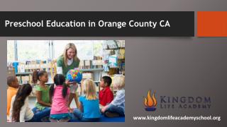 Preschool Education in Orange County CA